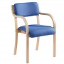 Prague Wood frame Stack Chair arms